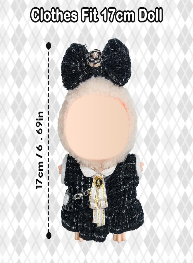SQUISHCO Plush Toy, Black Style Outfit Set for Doll, Toy Girl Clothes for Doll with Headband and Bow Tie,Perfect for Display or Play - Image 2